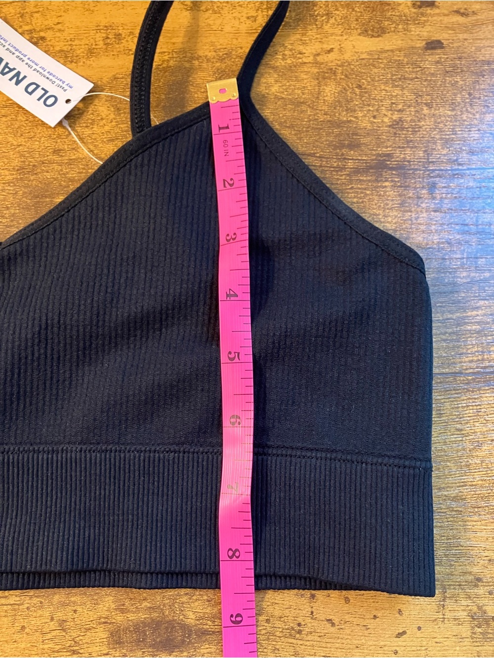 Old Navy Black Ribbed Bralette wireless Sports Bra Large - Picture 8 of 10